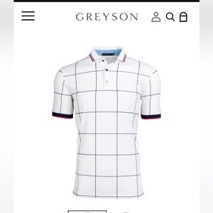 NWT Greyson Criss Cross Polo Mens Medium